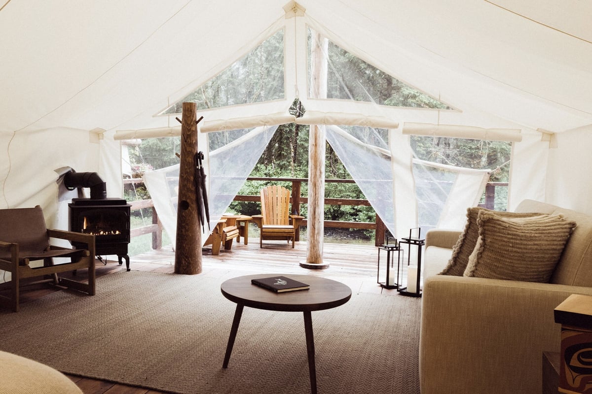 Clayoquot Wilderness Lodge, Kanada – Britská Kolumbie Waterfront-Ensuite-Interior